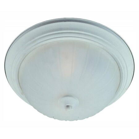 Maxim One Light Textured White Frosted Glass Bowl Flush Mount 85830FTTW